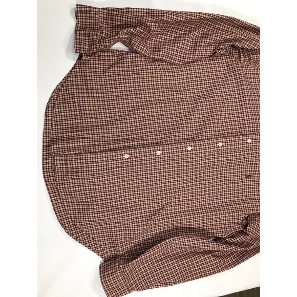 Ralph Lauren Polo Oxford Button Up Red Plaid Long Sleeve L Shirt Classic Fit - Picture 3 of 9